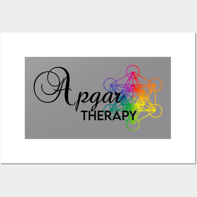 Apgar Therapy RAINBOW & BLK Wall Art by Little Love Co.